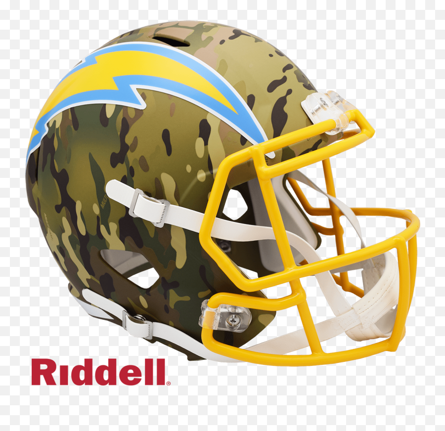 Los Angeles Chargers - Camo Alternate Speed Riddell Mini New Helmets Nfl Emoji,La Chargers Logo