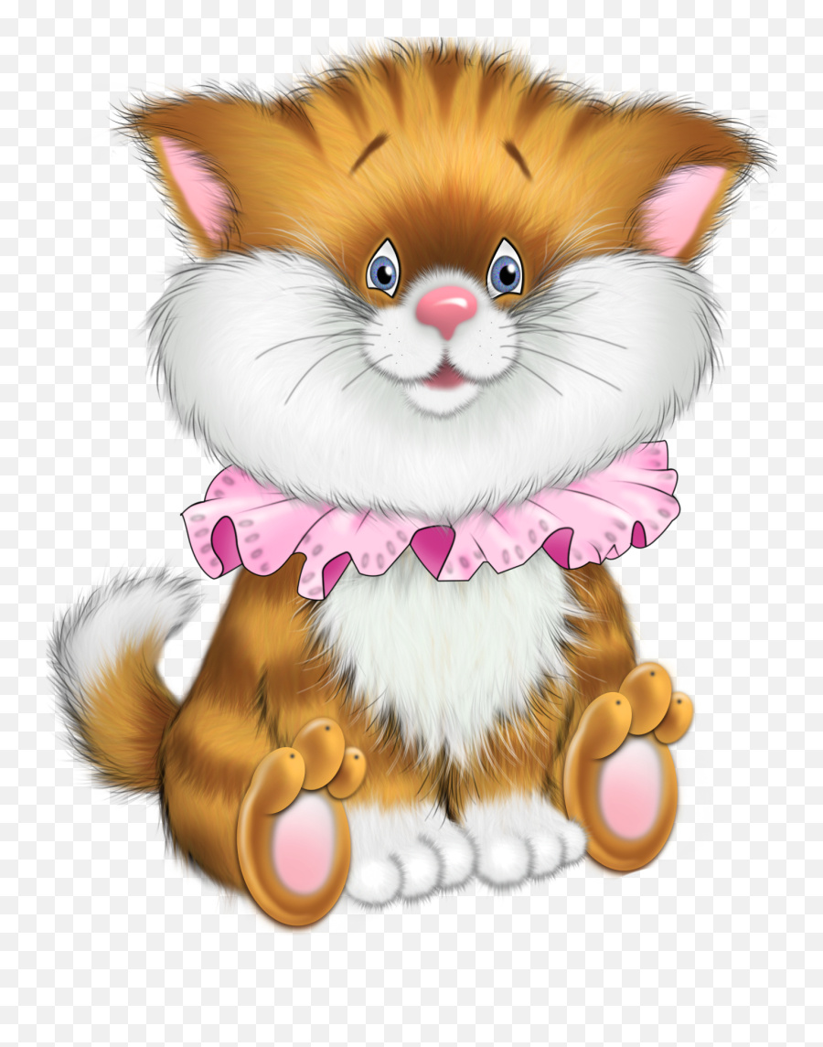 Cute Kitten Cat Clipart - Kitten Free Clipart Emoji,Kitten Clipart