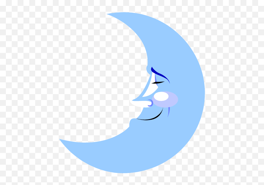 Cartoon Crescent Moon With A Funny Faces Emoji,Crescent Moon Clipart