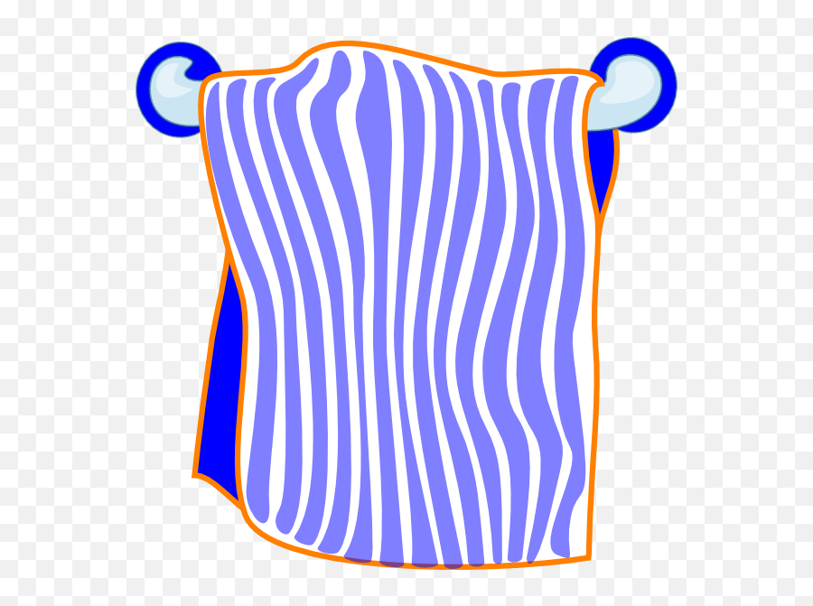 Bath Towel Blue Clip Art At Clker - Clip Art Blue Towel Emoji,Bath Clipart