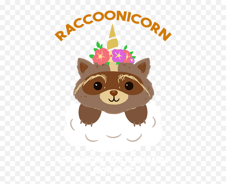 Raccoonicorn Raccoon Racoon Unicorn Trash Panda T - Shirt For Emoji,Raccoons Clipart
