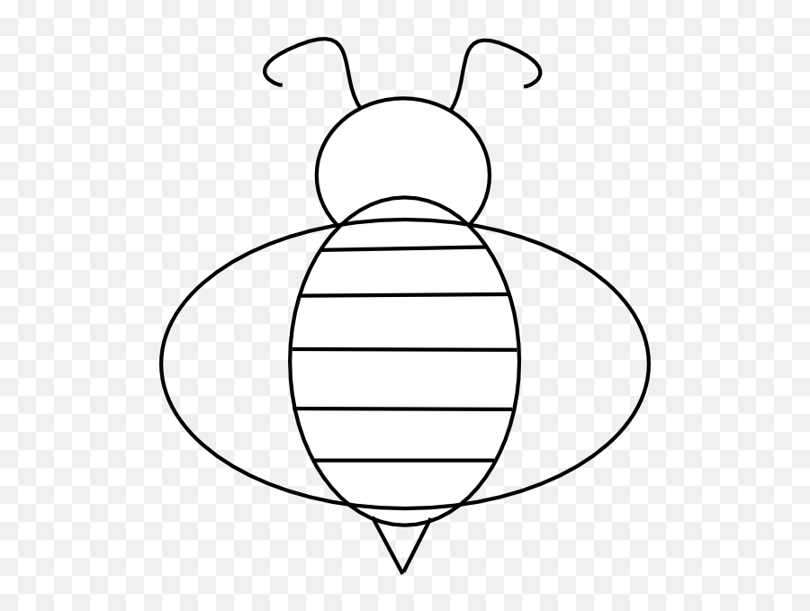 Body Outline - Bee Body Clipart Black And White Png Outline Beehive Bee Printable Template Emoji,Body Clipart