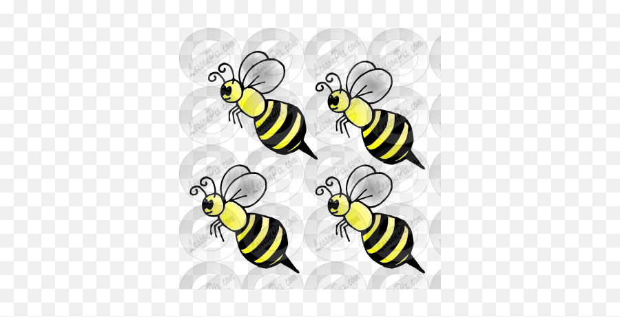 4 Bumble Bees Picture For Classroom Therapy Use - Great 4 Happy Emoji,Bees Clipart