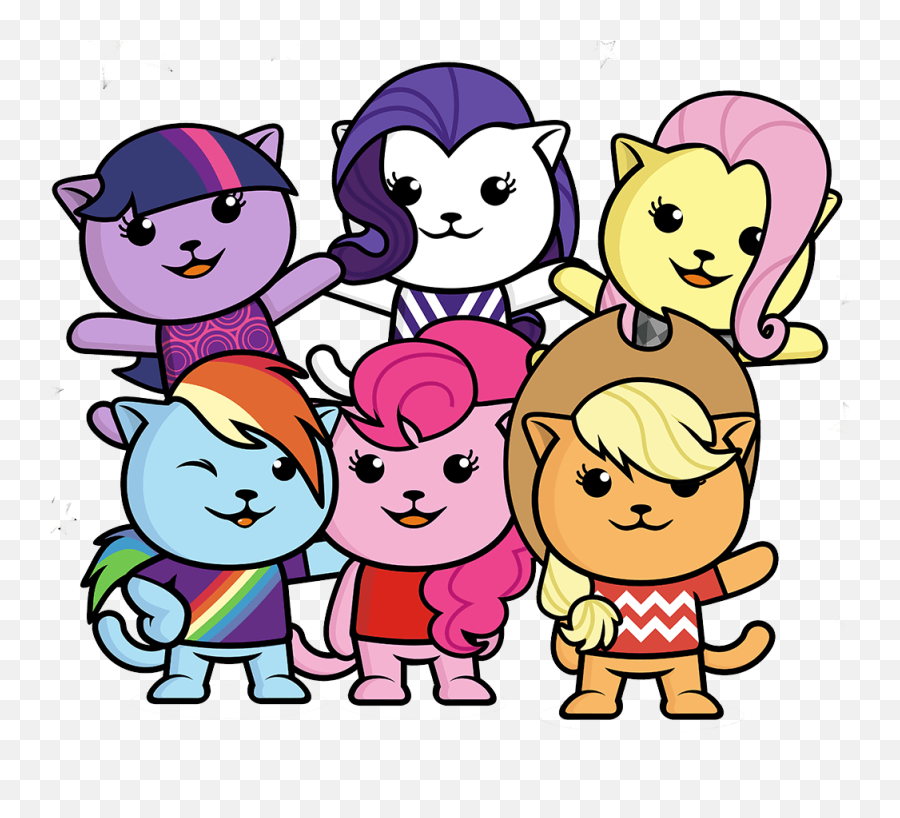 Io Logo With My Little Pony Style Cats - Cartoon Clipart Fictional Character Emoji,My Little Pony Logo