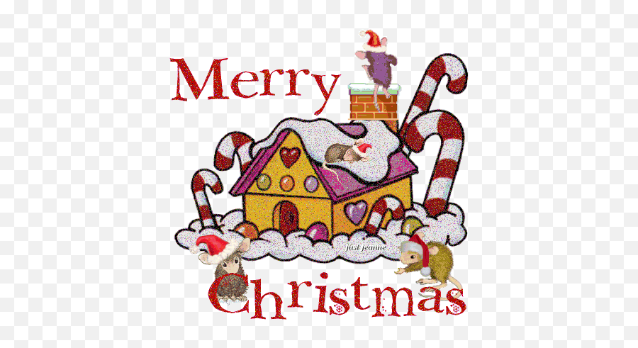 Mcmicegingerbreadhouse Gif By Alongway99 - Merry Christmas For Holiday Emoji,Gingerbread House Clipart