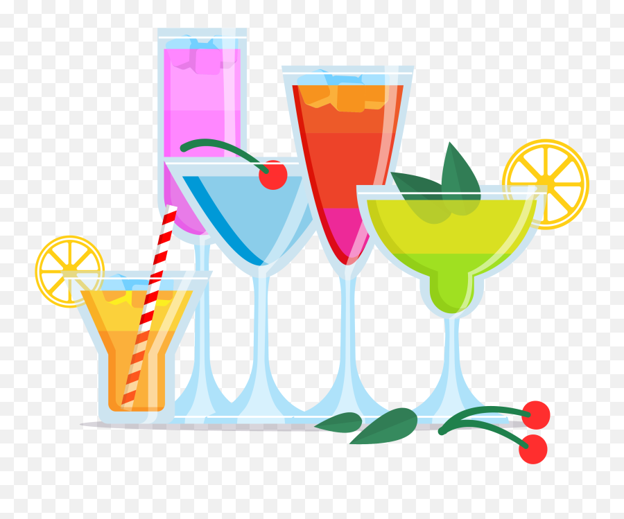 Colorful Drink Clip Art Png Image With - Transparent Background Cocktails Clipart Emoji,Cocktail Clipart