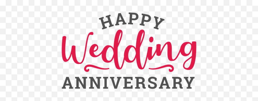 Happy Wedding Anniversary Lettering Marriage - Transparent Happy Wedding Anniversary Lettering Emoji,Happy Png