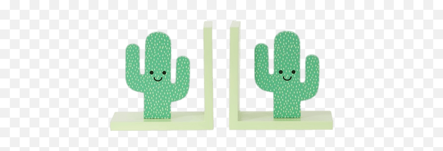 Happy Cactus Bookends Transparent Png - Stickpng Sass And Belle Cactus Book Ends Emoji,Cactus Transparent Background
