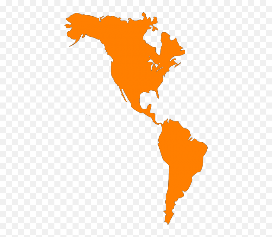 North And South America Map Clipart Png - North America And South America Clipart Emoji,United States Clipart
