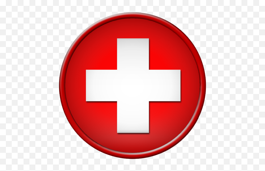 Round Red Cross Symbol Clipart Image - Hospital Symbol Emoji,Red Cross Logo