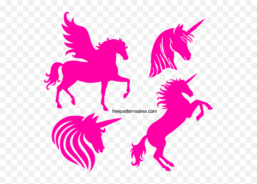 Unicorn Stencil Silhouette Vector Images Freepatternsarea - Silhouette Unicorn Svg Free Emoji,Unicorn Silhouette Png
