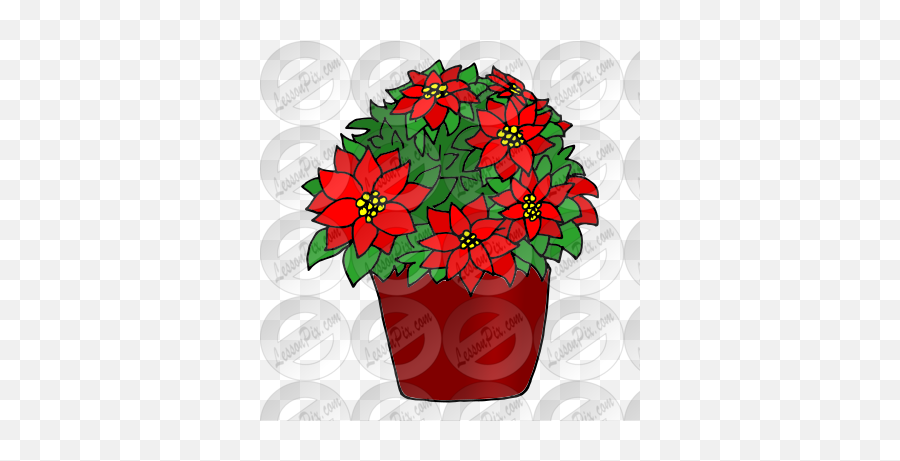 Poinsettia Picture For Classroom - Flowerpot Emoji,Poinsettia Clipart