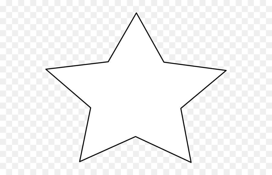 Download Star Outline Clip Art Free - Star White Png Emoji,Star Outline Clipart