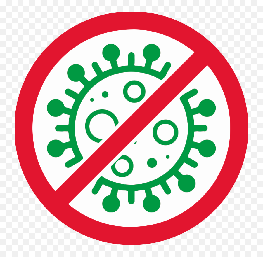 No Covid Sign Sticker - Corona Virus Anti Corona Emoji,Prohibido Png
