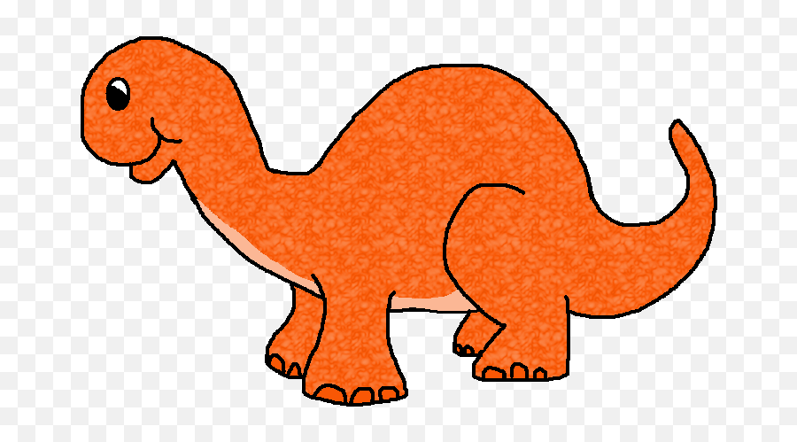 Orange Dinosaur Clipart - Dinosaur Clipart Emoji,Dinosaur Clipart