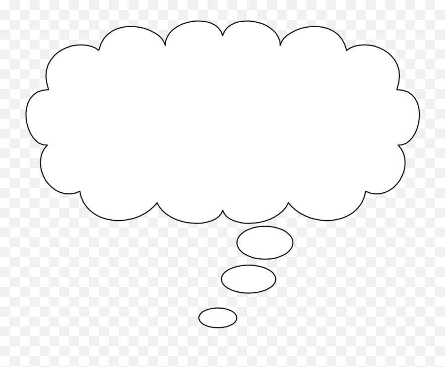 Cloud Clipart Black Background - Thinking Bubble Black Emoji,Cloud Background Clipart