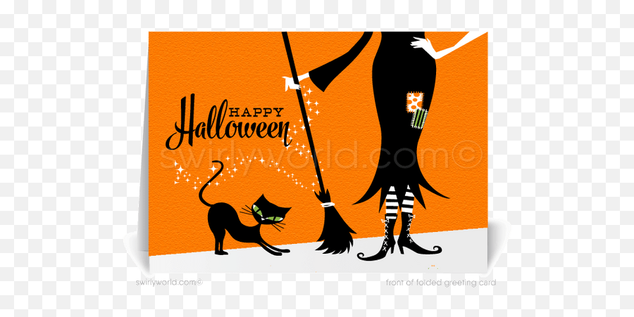 Realtor Halloween Cards Tagged Halloween Cards For Business Emoji,Scared Black Cat Clipart