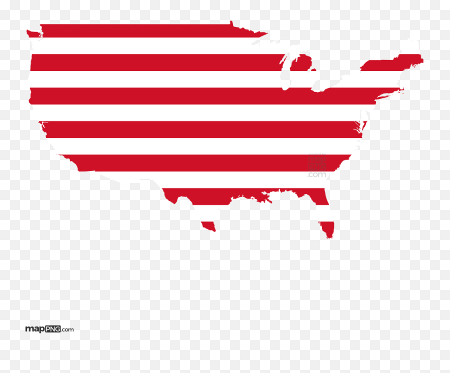 Usa Map Flag Stripes Emoji,Usa Map Transparent