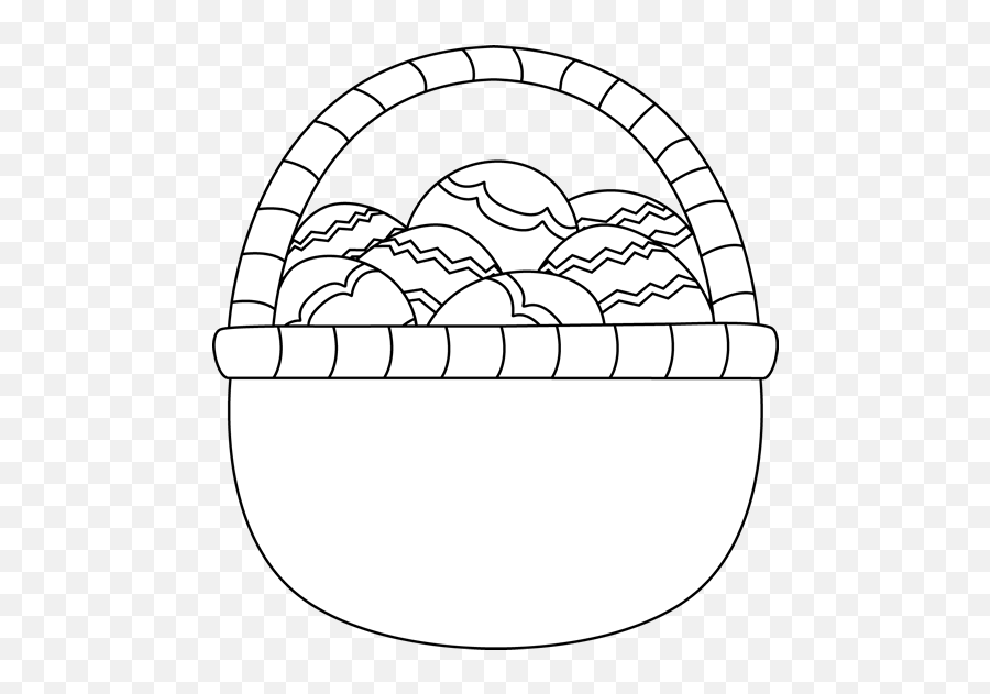 Easter Egg Clip Art - Easter Egg Images Easter Basket Outline Png Emoji,Easter Basket Clipart