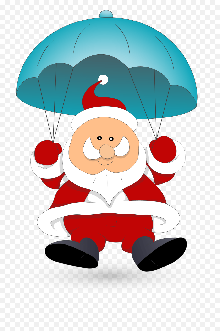 Parachute Png - Santa Clipart Parachute Santa Claus Body Portrait Of A Man Emoji,Body Clipart