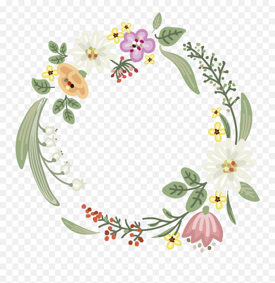 Free Flower Garland Png Download Free Clip Art Free Clip - Transparent Flower Garland Vector Emoji,Garland Clipart
