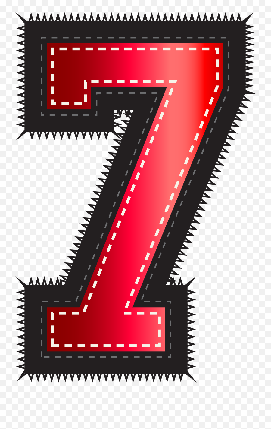 Sports Numbers Png - Transparent Number 7 Red Emoji,Numbers Png
