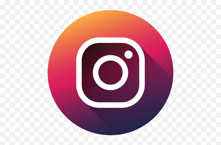 Circle High Quality Instagram Long Shadow Media Social - Instagram Icon With Shadow Emoji,Shadow Logo