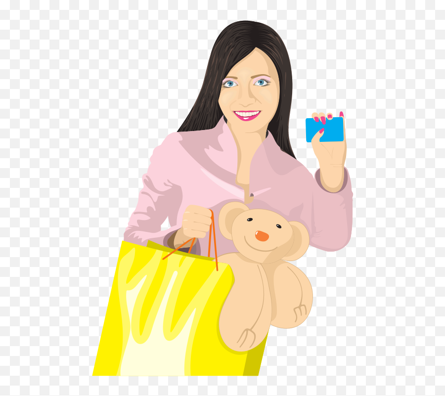 Openclipart - Girl Went Shopping Icon Emoji,Credit Card Clipart