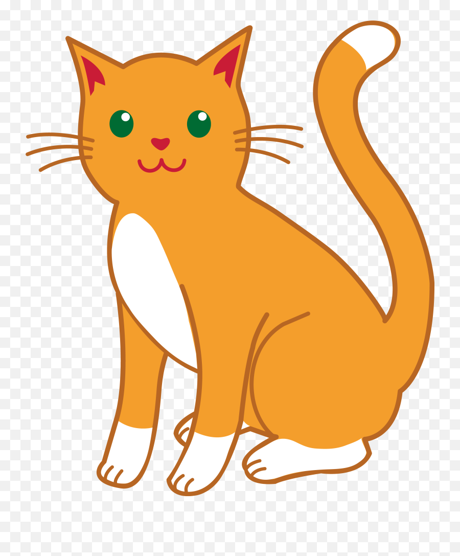 Cat Banner Freeuse Download For Kids - Orange Cat Clip Art Emoji,Cat Clipart