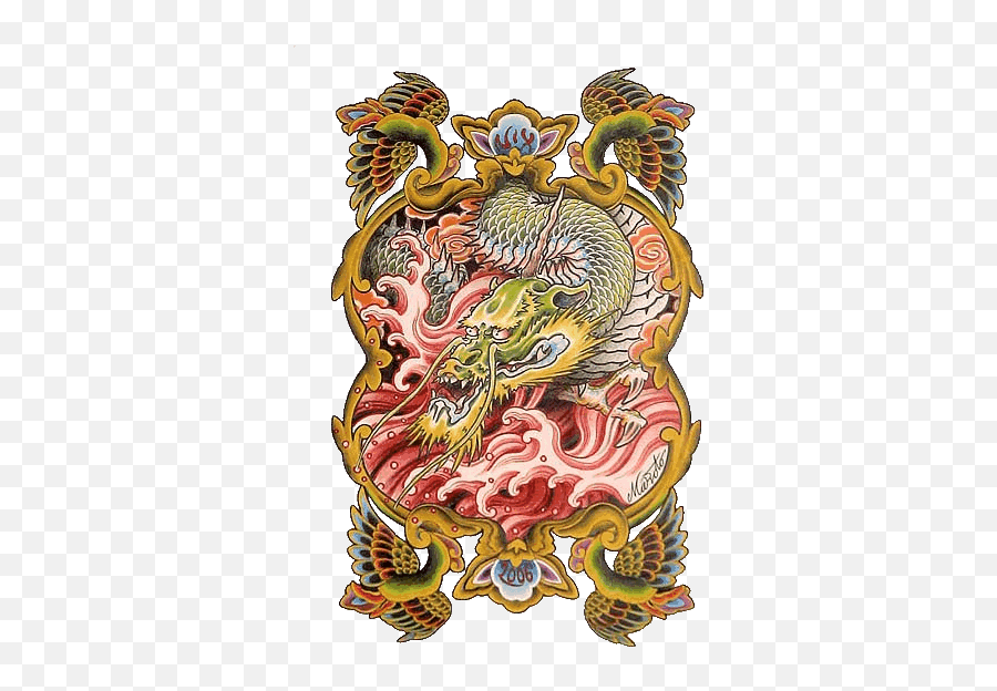 Tattoo Japanese Png Transparent Png - Japanese Tattoo Transparent Png Emoji,Dragon Tattoo Png