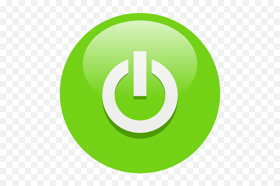 Green Power Button Symbol Icon Png - Transparent Green Power Button Emoji,Power Png