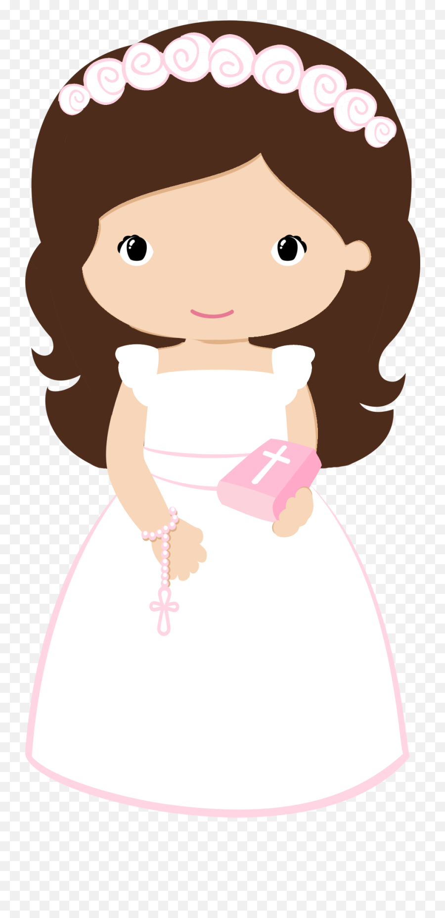 First Communion Girl Clipart - Angelitas Para Primera Comunion Emoji,Confirmation Clipart