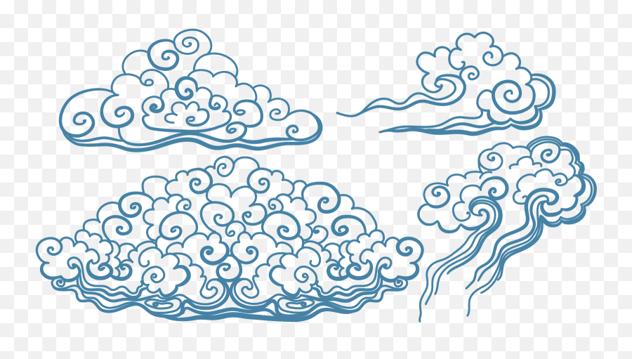 Download Blue Tattoo Art Vector Clouds - Japanese Art Clouds Emoji,Japanese Png