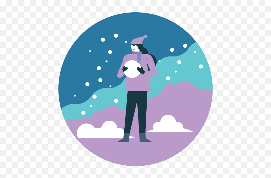 Activity Fun Snowball Snowfall Winter Free Icon Of - Green Circle Emoji,Snowfall Png