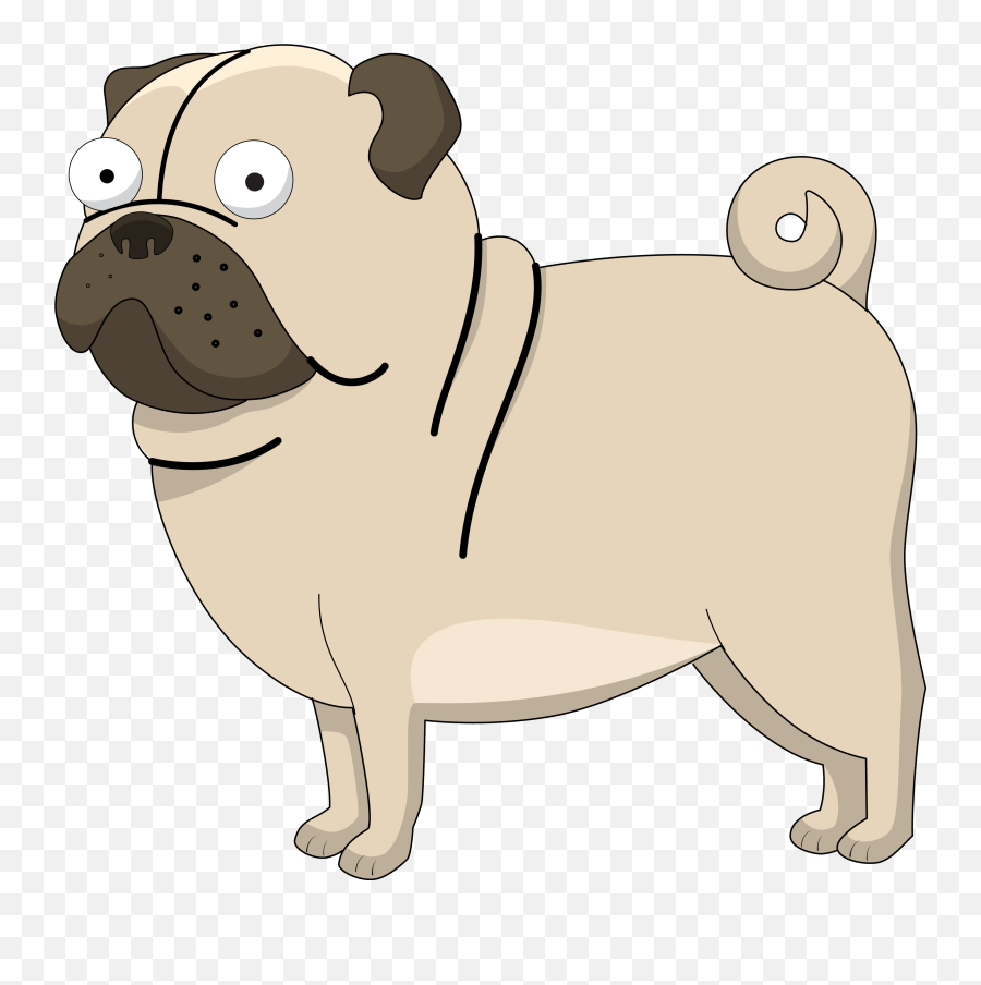 Download Puppy Clipart Cute Pug - Pug Clip Art Png Emoji,Puppy Clipart