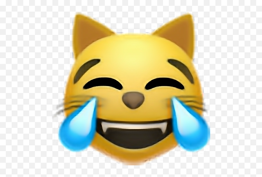 Cat Laughing Emoji Sticker - Cat Laughing Emoji Transparent,Laughing Emoji Png