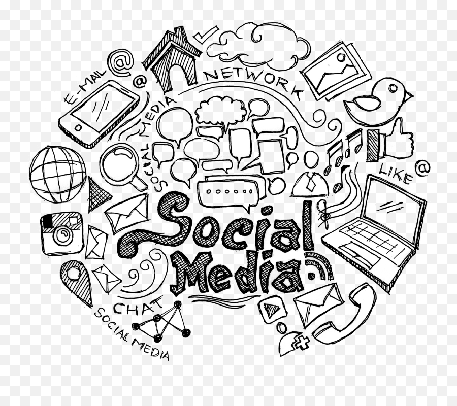 Download Hd Pebble Ltd Services Social - New Media Drawing Emoji,Social Media Png