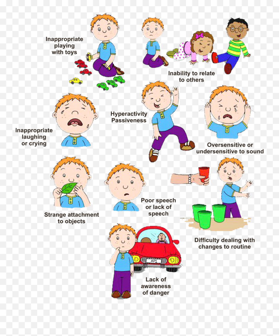 Autism Children Symptoms Clipart - Child Autism Symptom Child Autism Spectrum Disorder Emoji,Autism Clipart