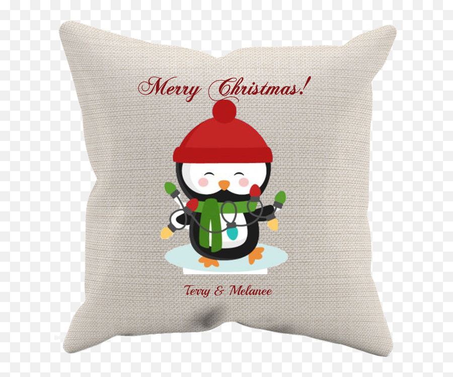 Download Pillow - Christmas Penguin Penguin With Christmas Decorative Emoji,Christmas Penguin Clipart