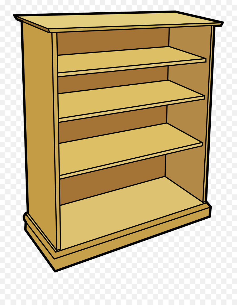 Bookcase Images Download Free Clip Art - Shelf Clipart Emoji,Bookshelf Clipart