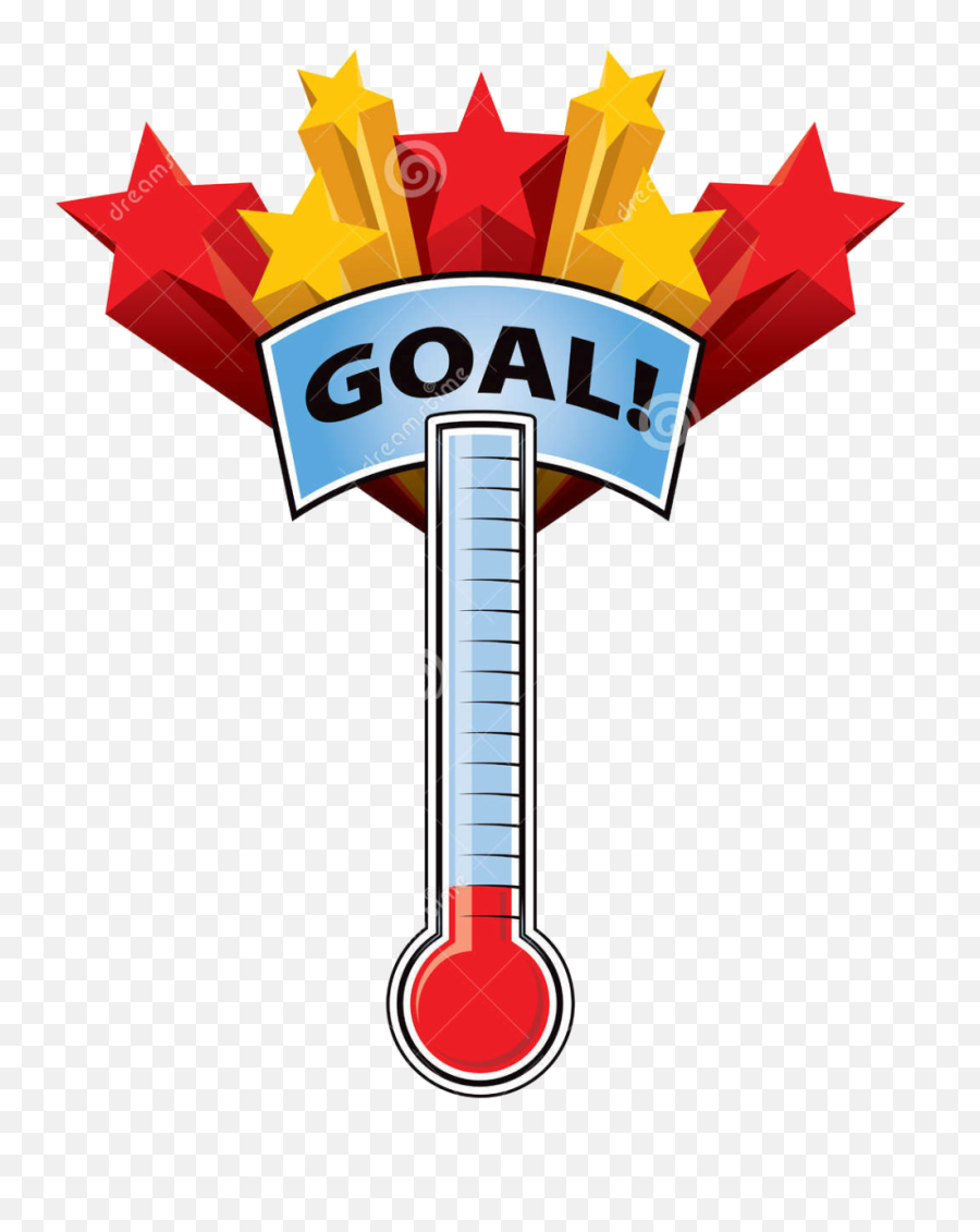 Fundraising Thermometer Goal Clip Art - Transparent Goal Thermometer Clipart Emoji,Goals Clipart