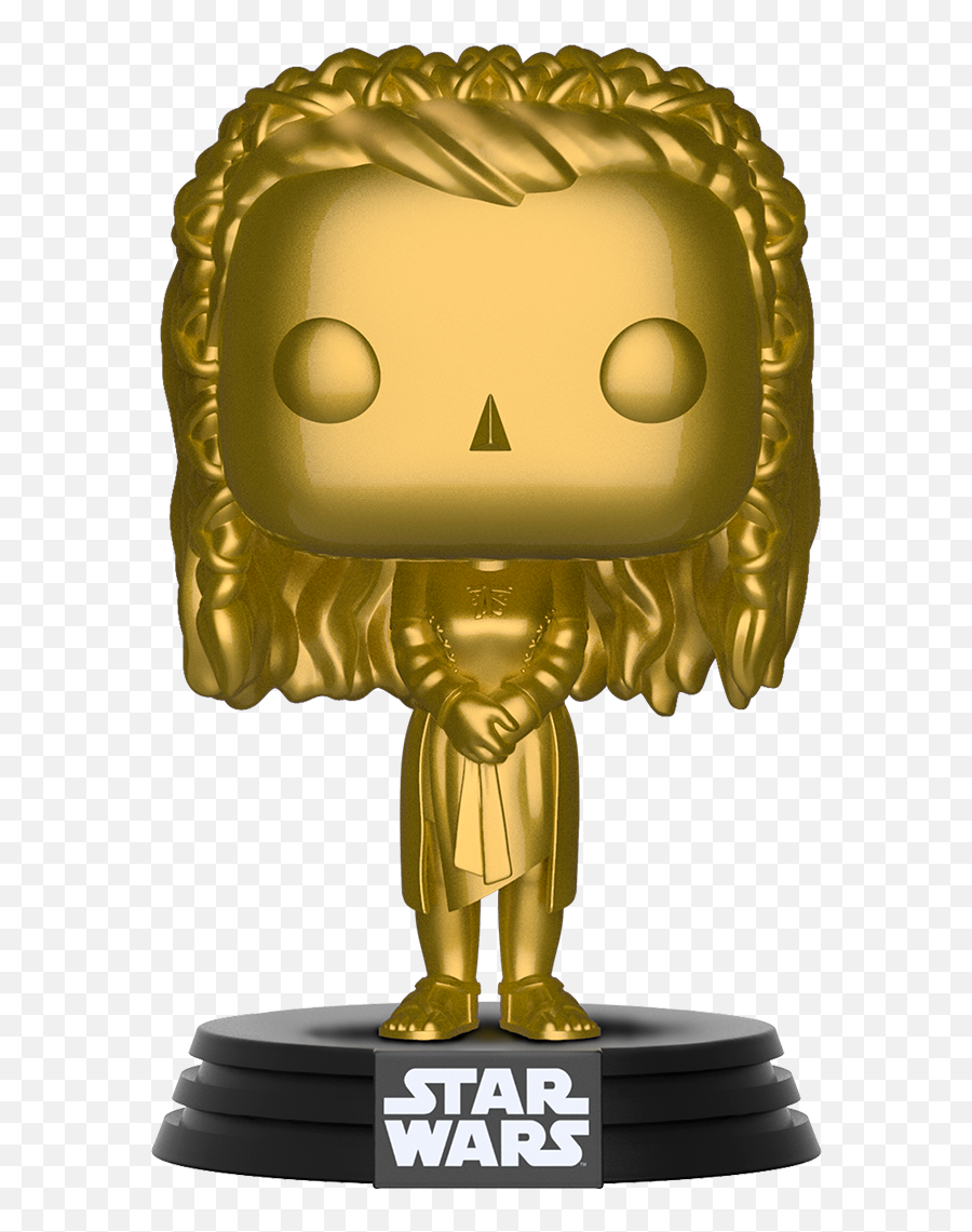 Funko Pop Star Wars Princess Leia Gold Metallic Exclusive In Stock Emoji,Princess Leia Transparent