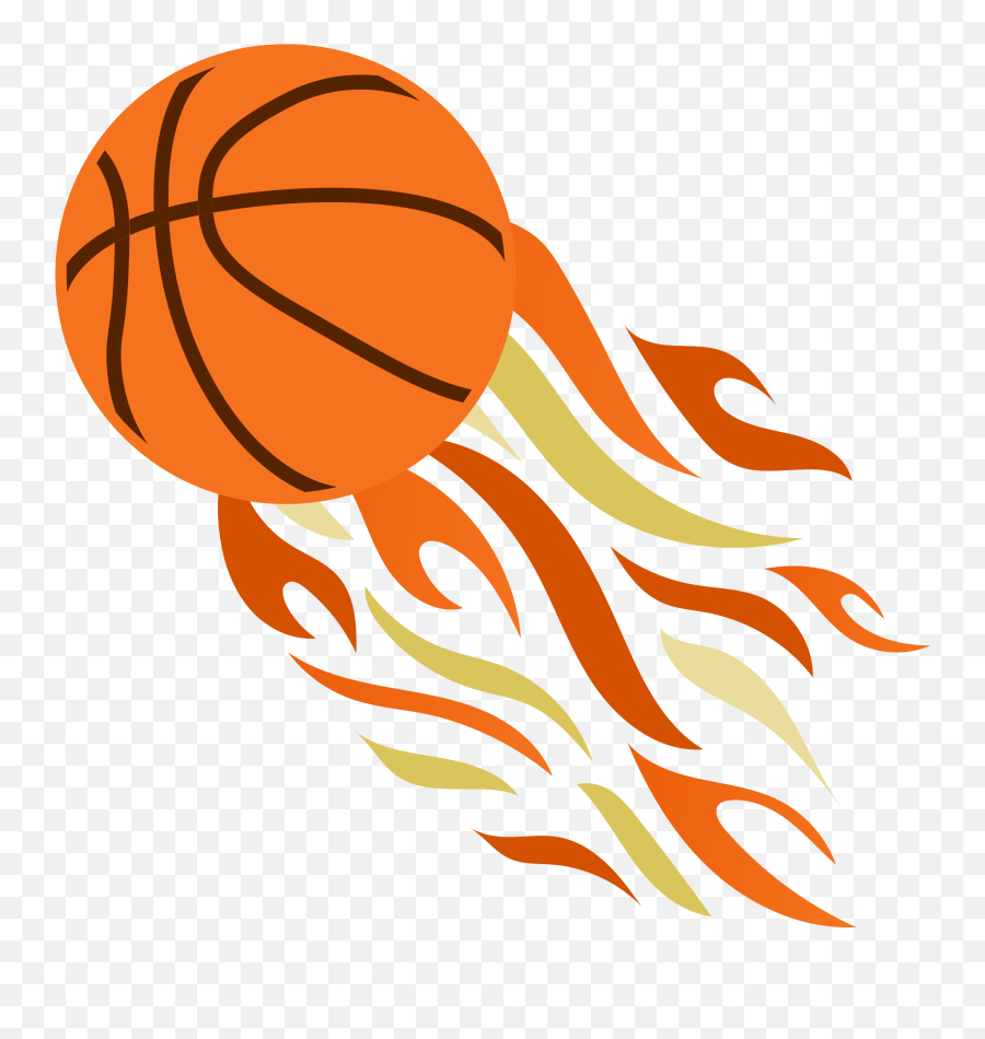 Free Basketball On Fire Png With Transparent Background - Basketball Emoji,Fire Transparent