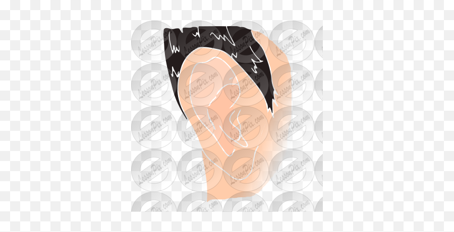 Ear Stencil For Classroom Therapy Use - Great Ear Clipart Circle Emoji,Ear Clipart