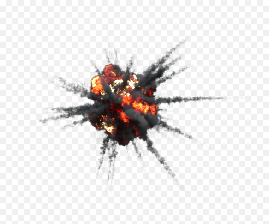 Aerial Explosion With Debris Smoke 1 - Dot Emoji,Explosion Transparent Background