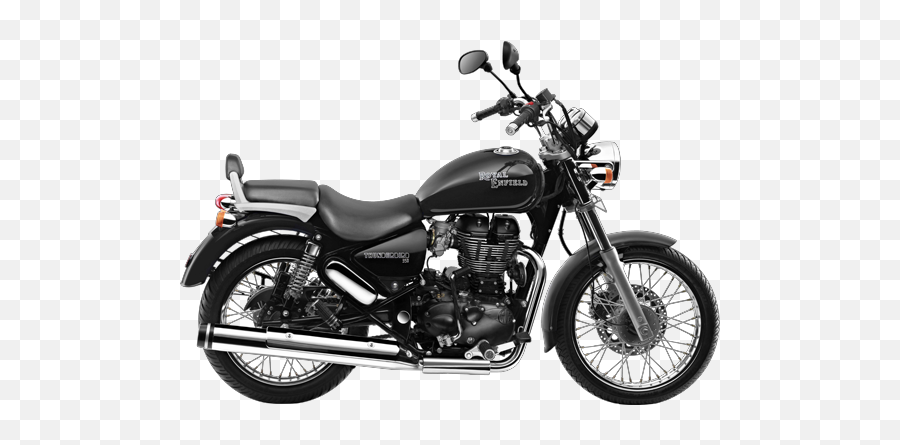 Download Motorcycle Clipart Bullet Bike - Royal Enfield Royal Enfield Thunderbird 350x Black Emoji,Motorcycle Clipart Black And White