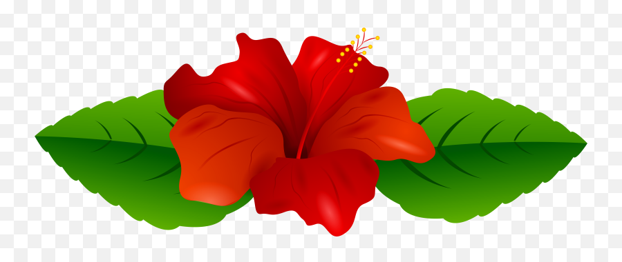 Red Hibiscus Transparent Png Clip Art Emoji,Hibiscus Flower Clipart