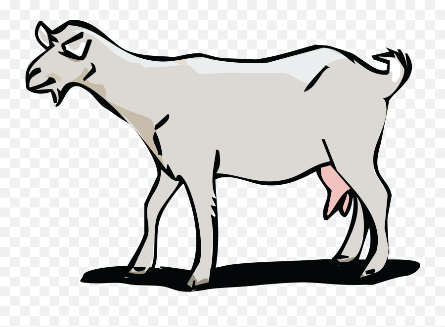 Cartoon Goats Clipart Clipart Suggest - Goat Grayscale Emoji,Goat Clipart