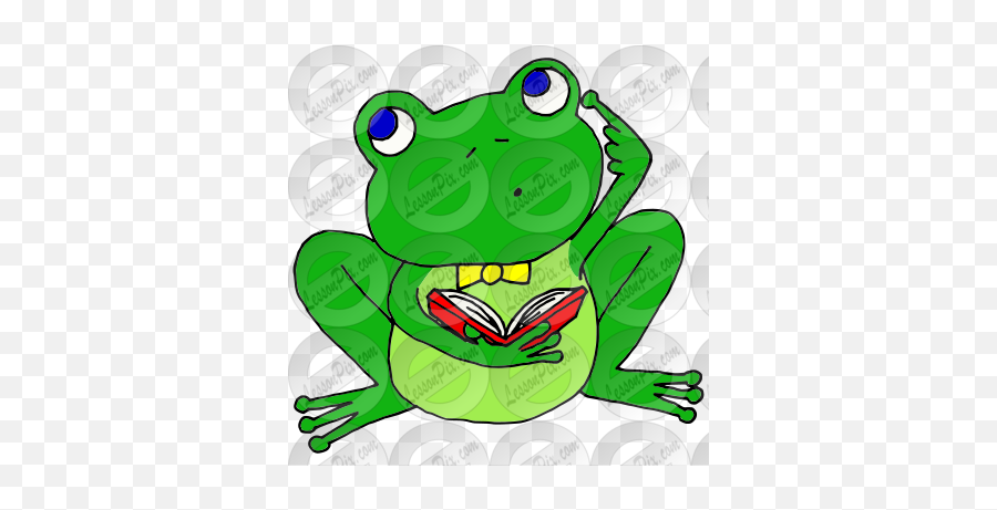 Thinking Frog Picture For Classroom Therapy Use - Great Happy Emoji,Thinking Of You Clipart