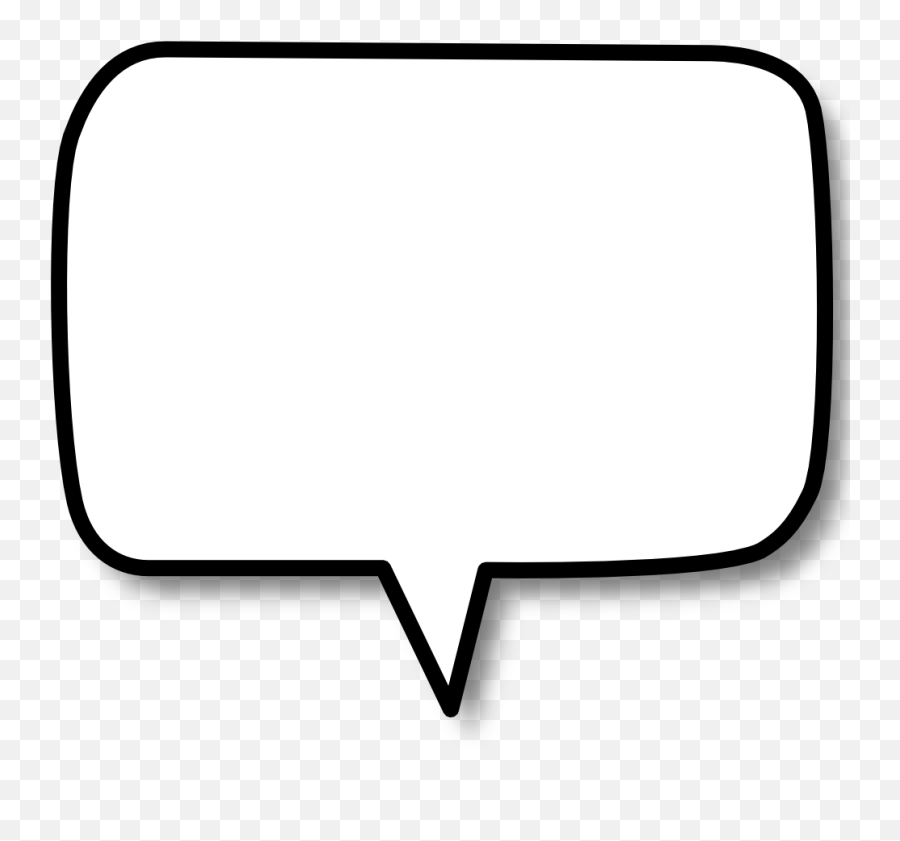 Text Bubble Transparent - White Rectangle Png Speech Bubble Emoji,Iphone Text Bubble Png